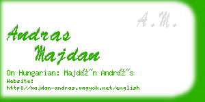 andras majdan business card